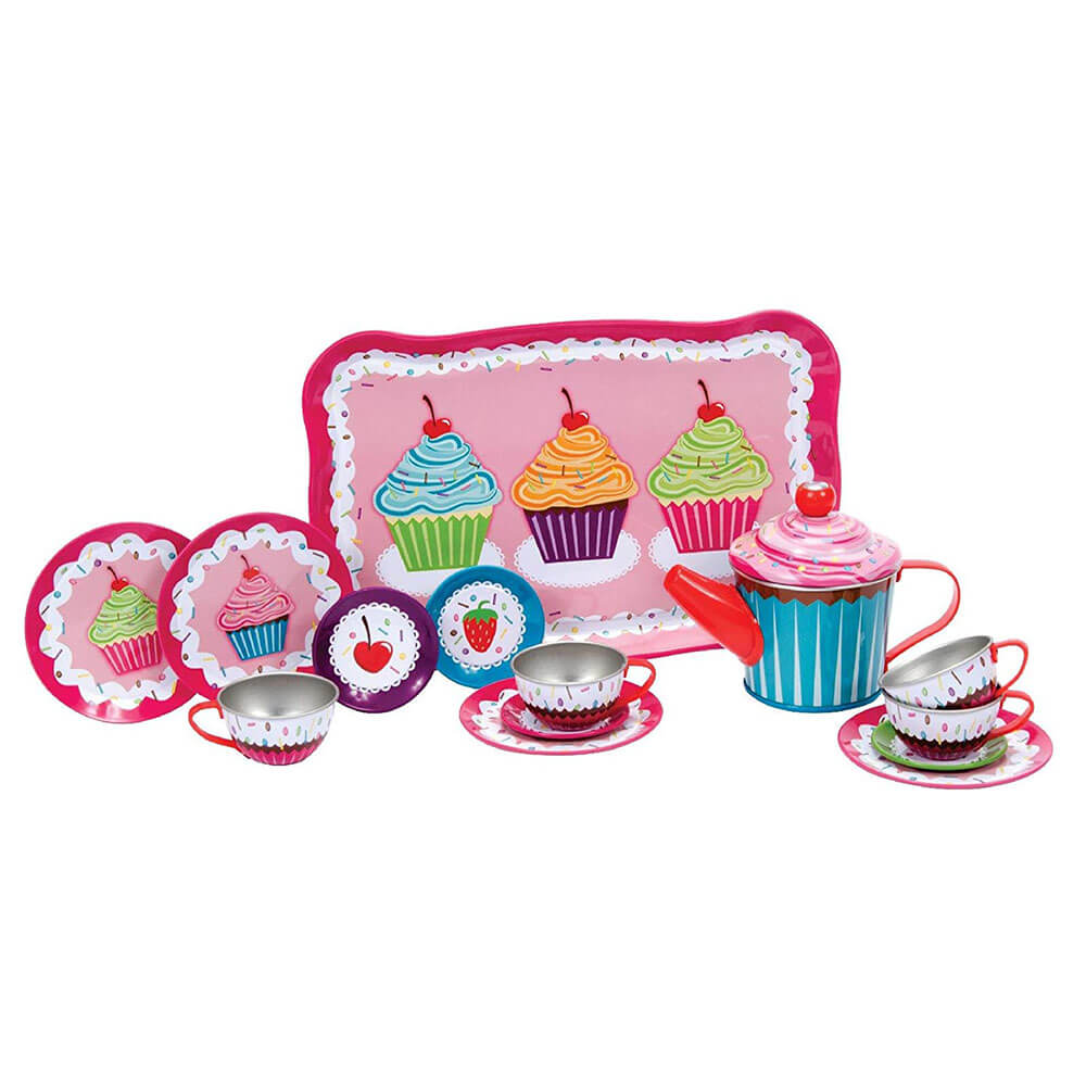 Schylling Cupcake Tin Tea Set