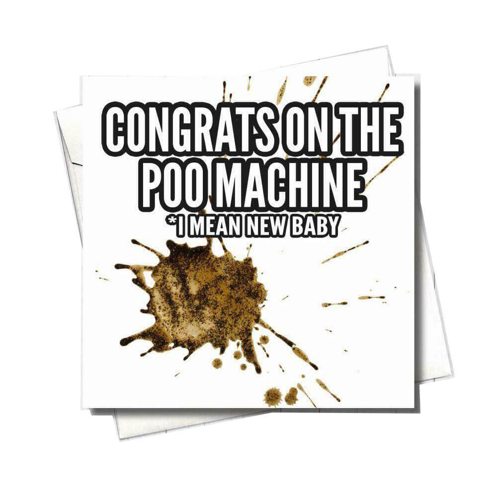 Filthy Sentiments New Baby Poo Machine Card